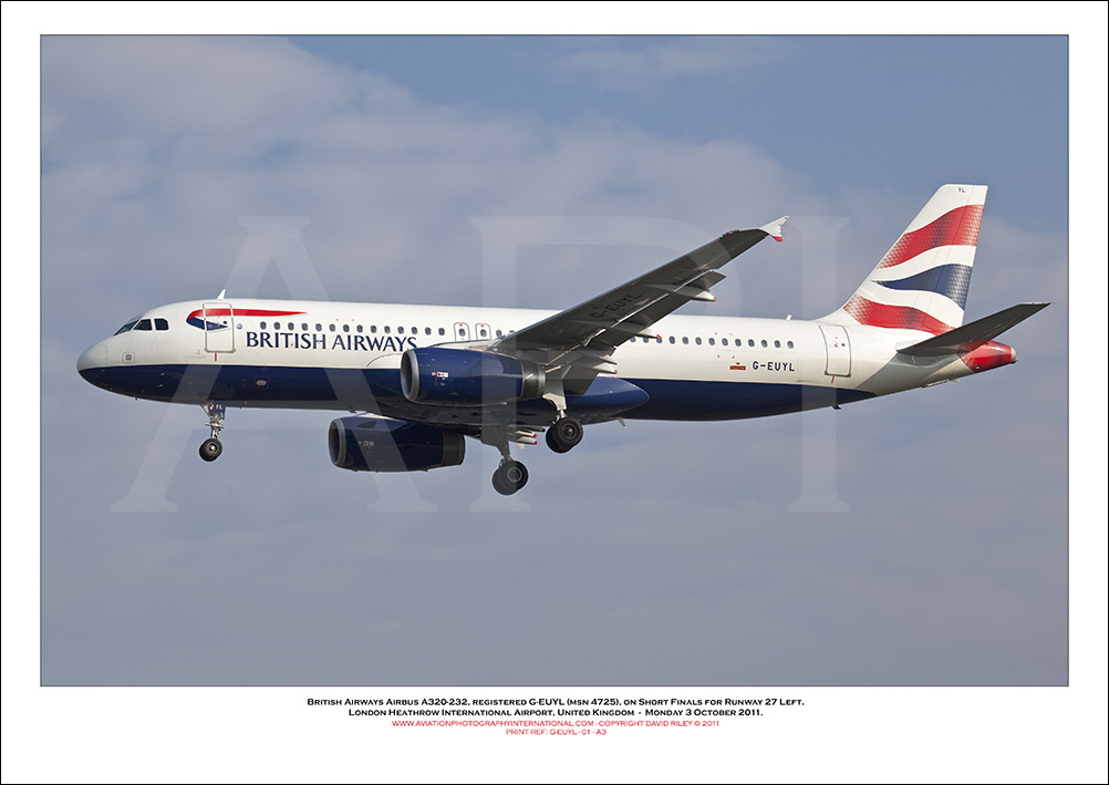 G-EUYL - British Airways Airbus A320-232 (Msn 4725) - 01