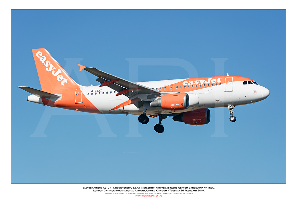G-EZAX - easyJet Airbus A319-111 (Msn 2818) - 01