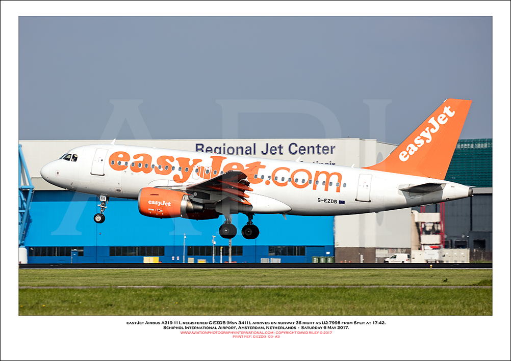 G-EZDB - easyJet Airbus A319-111 (Msn 3411) - 03