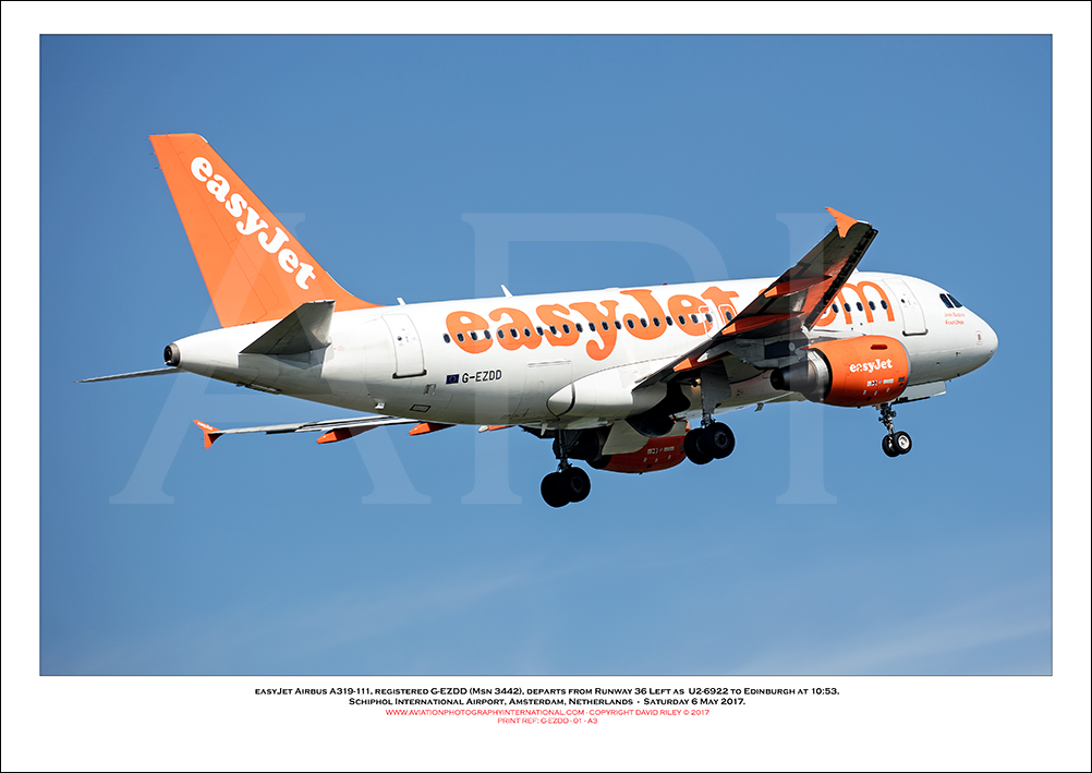 G-EZDD - easyJet Airbus A319-111 (Msn 3442) - 01