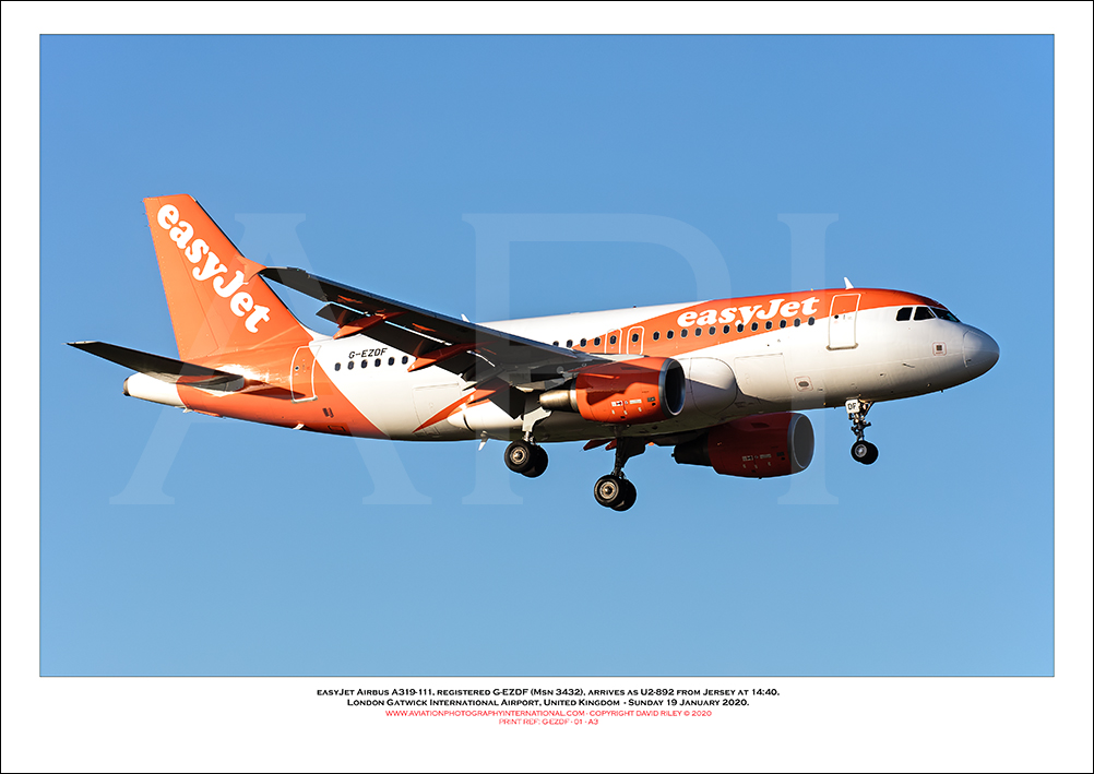 G-EZDF - easyJet Airbus A319-111 (Msn 3432) - 01