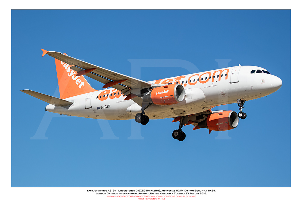 G-EZEG - easyJet Airbus A319-111 (Msn 2181) - 01