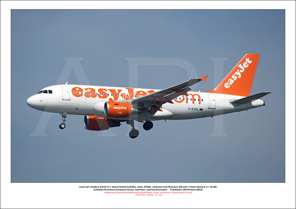 G-EZGL - easyJet Airbus A319-111 (Msn 4744) - 01