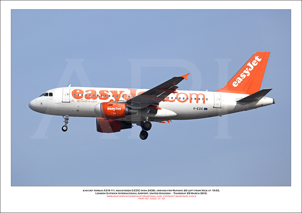 G-EZIC - easyJet Airbus A319-111 (Msn 2436) - 01