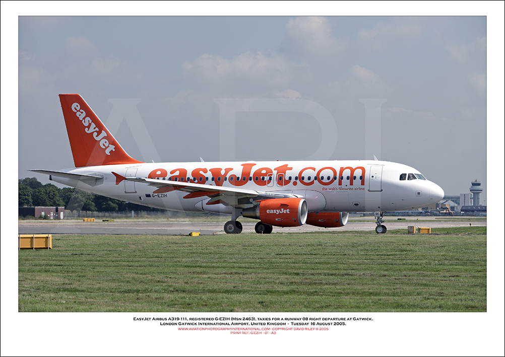 G-EZIH - easyJet Airbus A319-111 (Msn 2463) - 01