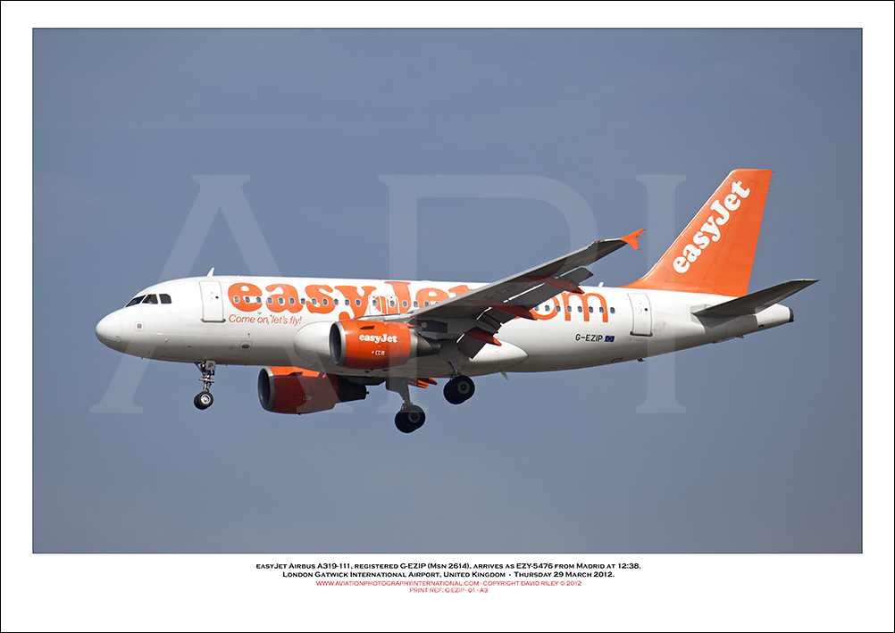 G-EZIP - easyJet Airbus A319-111 (Msn 2614) - 01