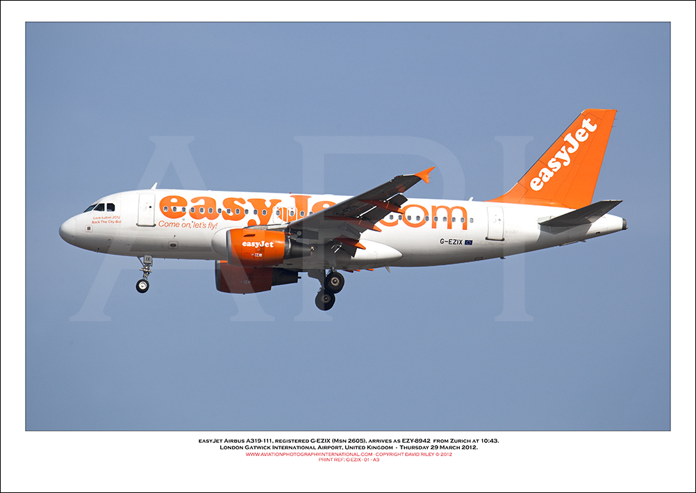 G-EZIX - easyJet Airbus A319-111 (Msn 2605) - 01