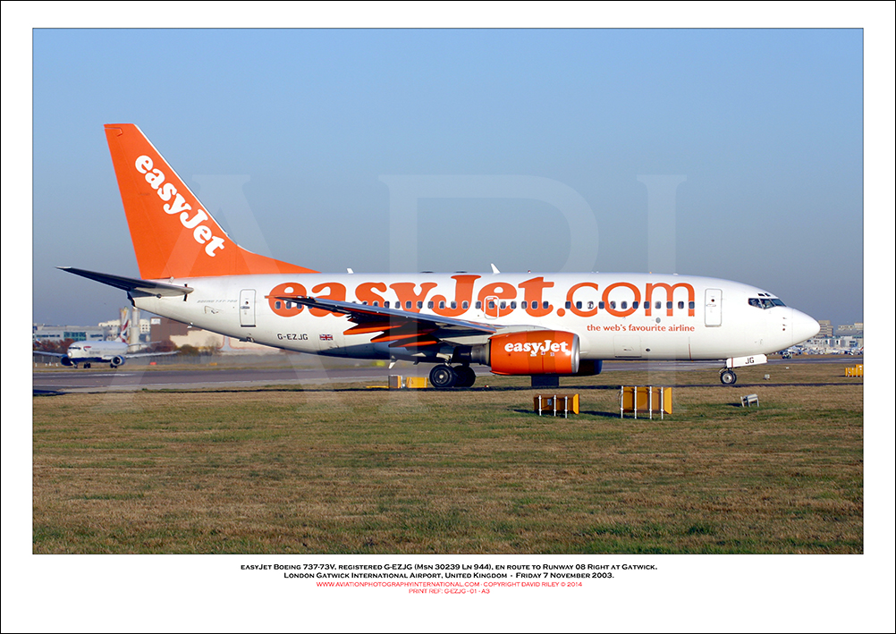 G-EZJG - easyJet Boeing 737-73V (Msn 30239 Ln 944) - 01