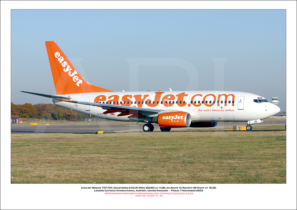 G-EZJN - easyJet Boeing 737-73V (Msn 30249 Ln 1128) - 01