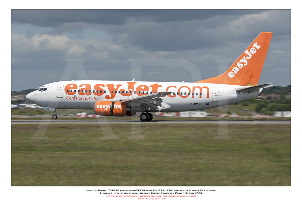 G-EZJU - easyJet Boeing 737-73V (Msn 32416 Ln 1270) - 01