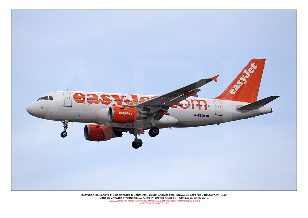 G-EZSM - easyJet Airbus A319-111 (Msn 2062) - 01