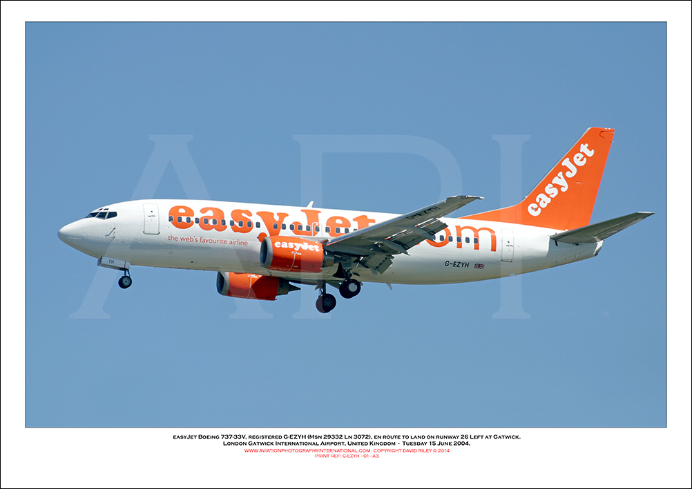 G-EZYH - easyJet Boeing 737-33V (Msn 29332 Ln 3072) - 01