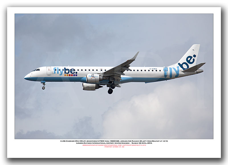 G-FBEK - Flybe Embraer ERJ-195LR  (Msn 19000168) - 01
