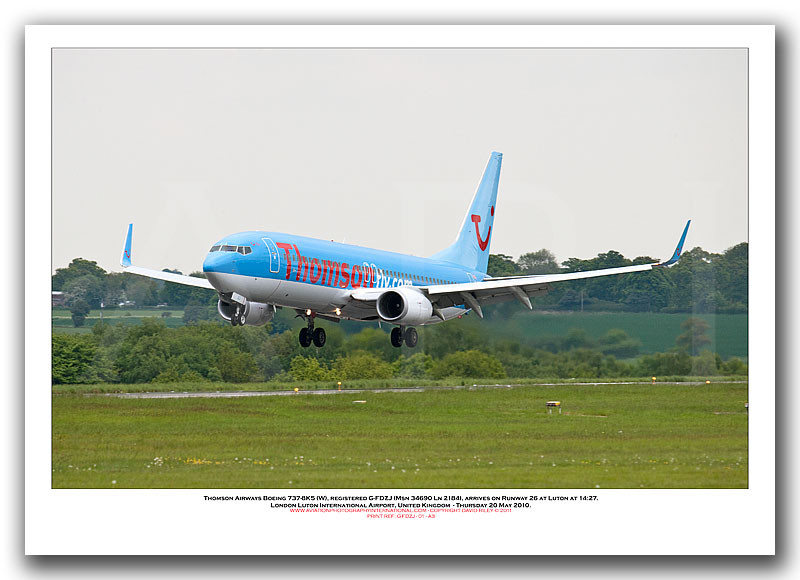 G-FDZJ - Thomson Airways Boeing 737-8K5 (W) (Msn 34690 Ln 2184) - 01