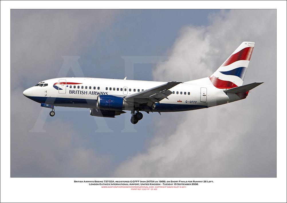 G-GFFF - British Airways Boeing 737-53A  (Msn 24754 ln 1868) - 01
