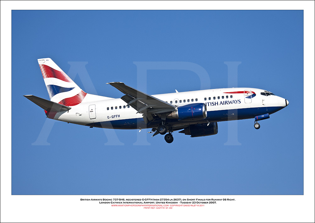 G-GFFH - British Airways Boeing 737-5H6 (Msn 27354 ln 2637) - 01