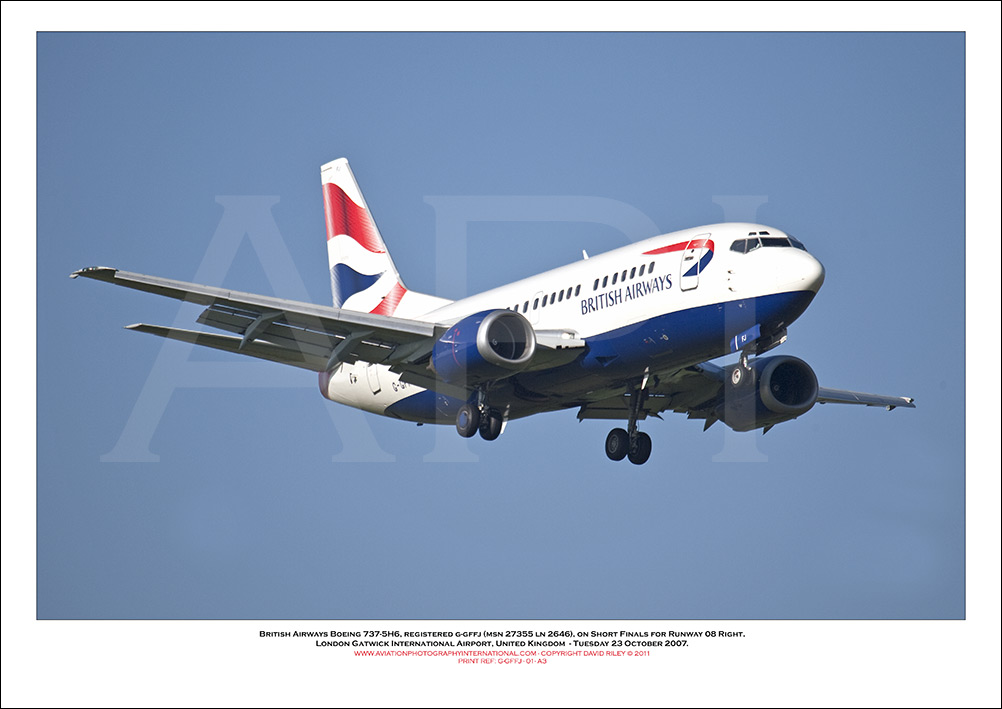 G-GFFJ - British Airways Boeing 737-5H6 (Msn 27355 ln 2646) - 01