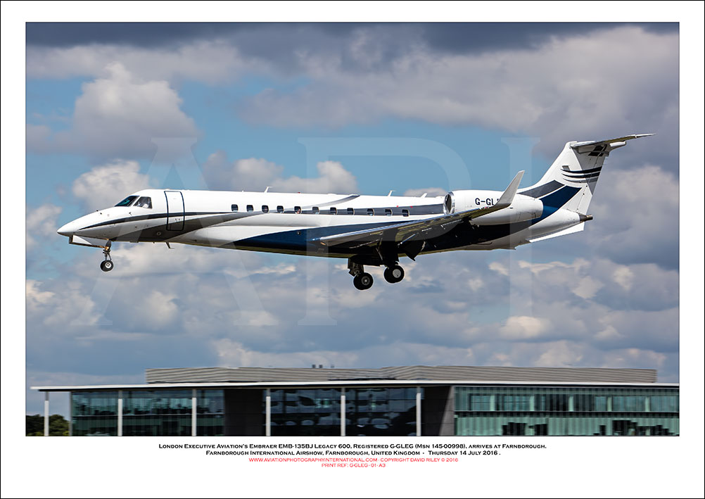 G-GLEG  - London Executive Aviation�s Embraer ERJ-135BJ Legacy 600 (Msn 145-00998) - 01