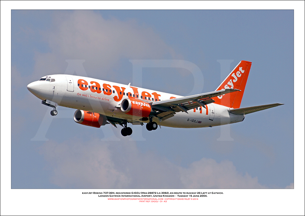G-IGOJ - easyJet Boeing 737-33V (Msn 28872 Ln 3082) - 01