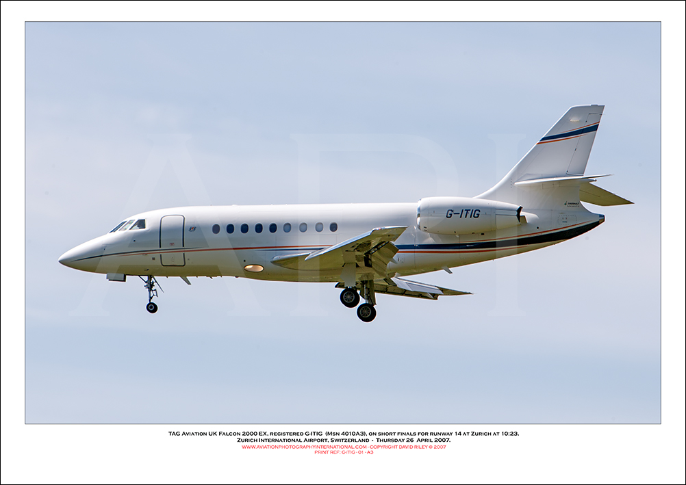 G-ITIG - TAG Aviation UK Falcon 2000 EX  (Msn 4010A3) - 01