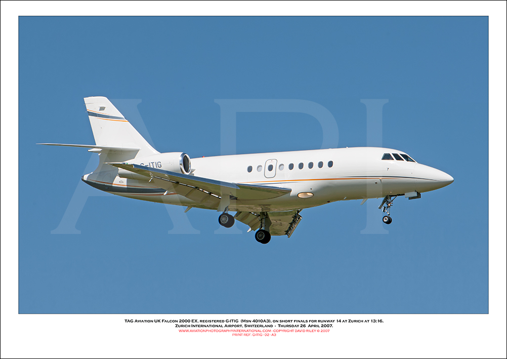 G-ITIG - TAG Aviation UK Falcon 2000 EX  (Msn 4010A3) - 02