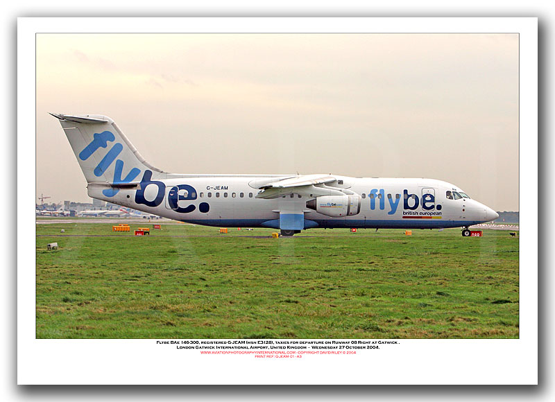 G-JEAM - Flybe BAe 146-300  (Msn E3128) - 01