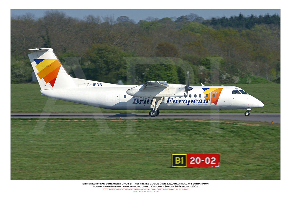 G-JEDB - Flybe Bombardier DHC8-311  (Msn 323) - 01