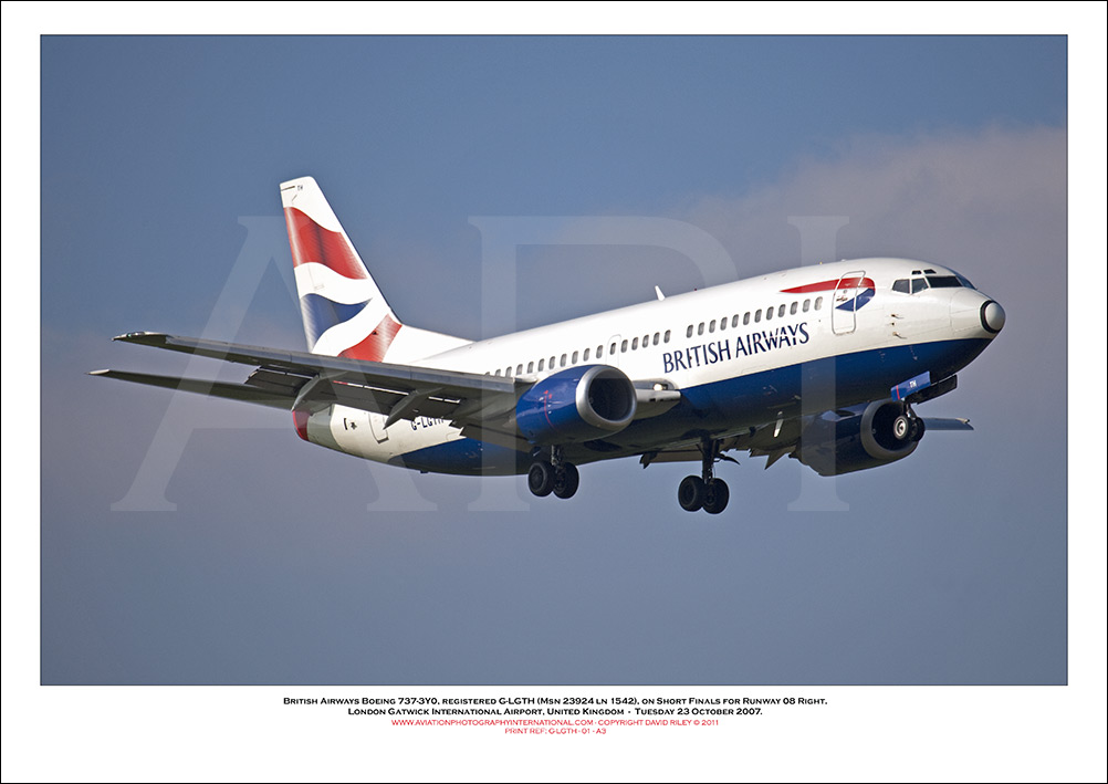 G-LGTH - British Airways Boeing 737-3YO (Msn 23924 ln 1542) - 01
