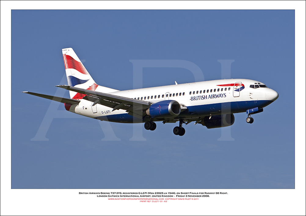 G-LGTI - British Airways Boeing 737-3YO (Msn 23925 ln 1544) - 01