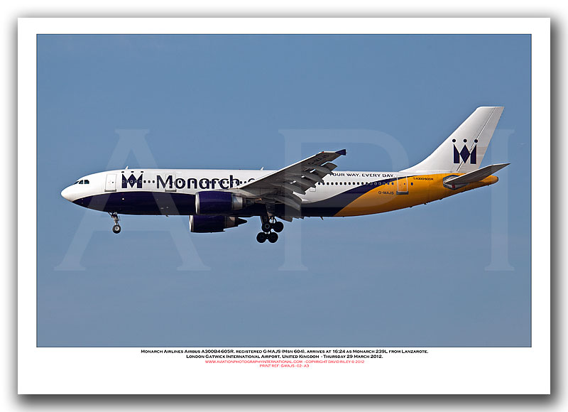 G-MAJS - Monarch Airlines Airbus A300B4-605R  (Msn 604) - 02