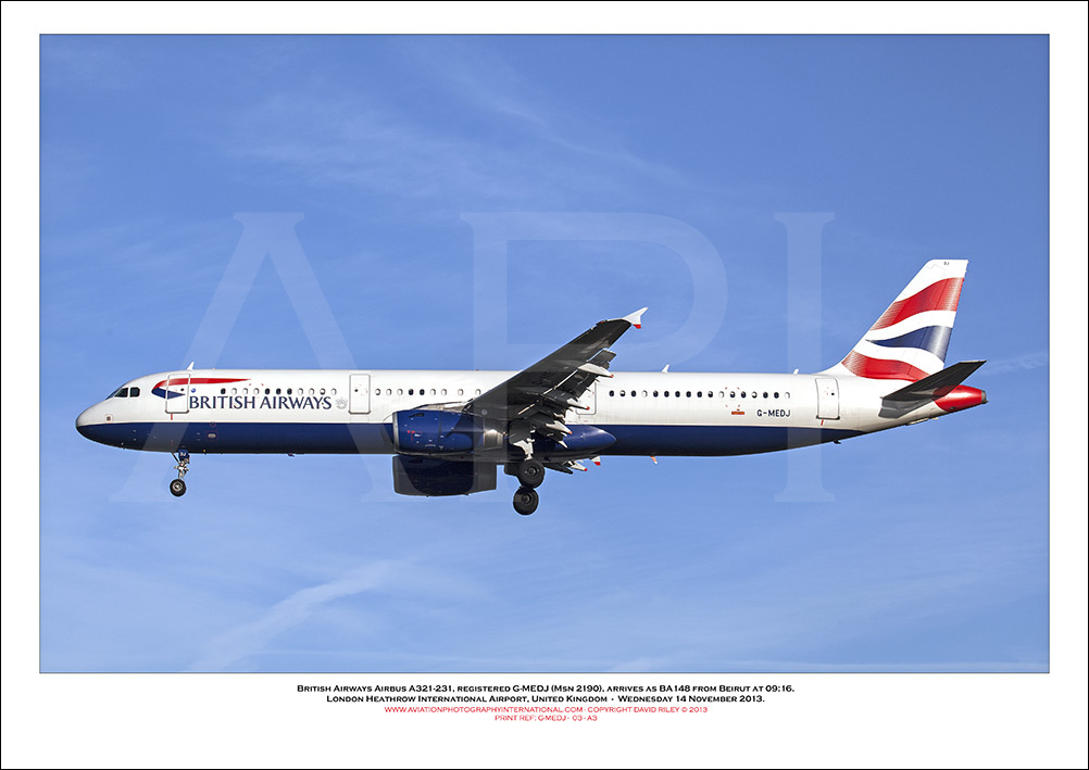G-MEDJ - British Airways Airbus A321-231 (Msn 2190 ) - 03