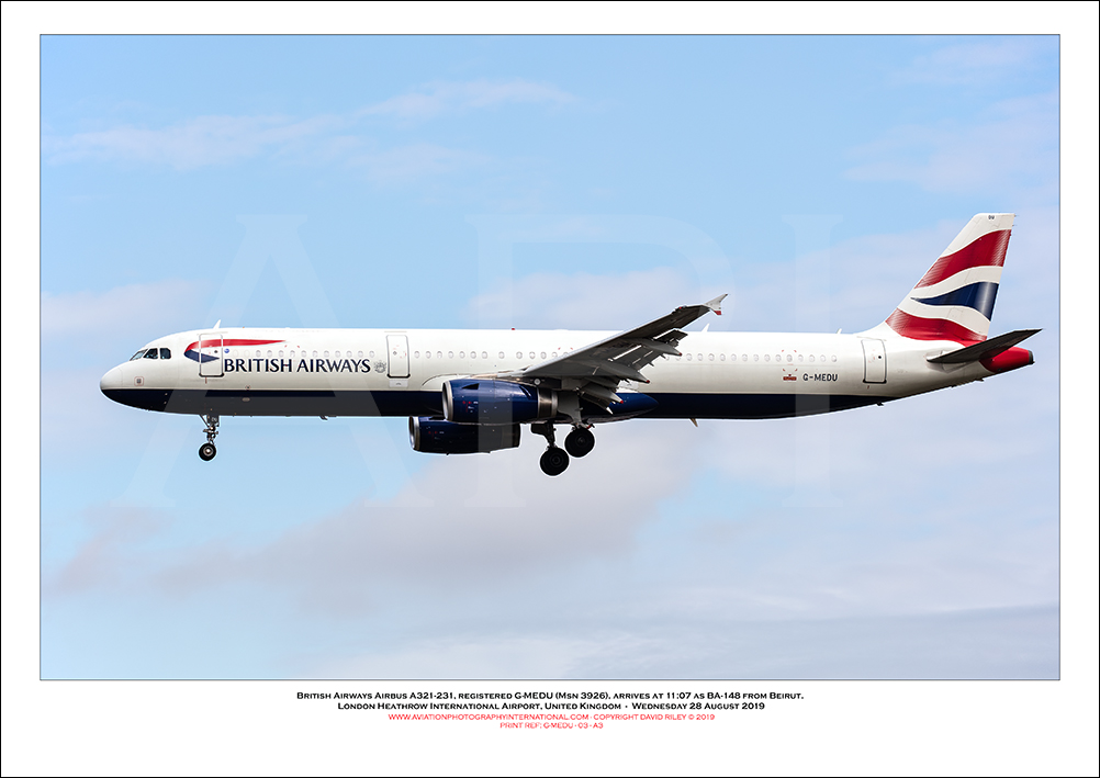 G-MEDU - British Airways Airbus A321-231 (Msn 3926 ) - 03