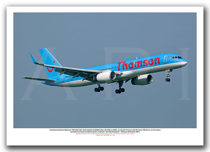 G-OOBA - Thomson Airways Boeing 757-26A WL (Msn 32446 Ln 950) - 01