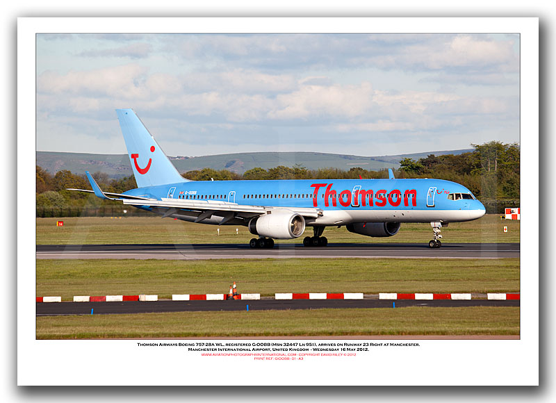 G-OOBB - Thomson Airways Boeing 757-28A WL (Msn 32447 Ln 951) - 01