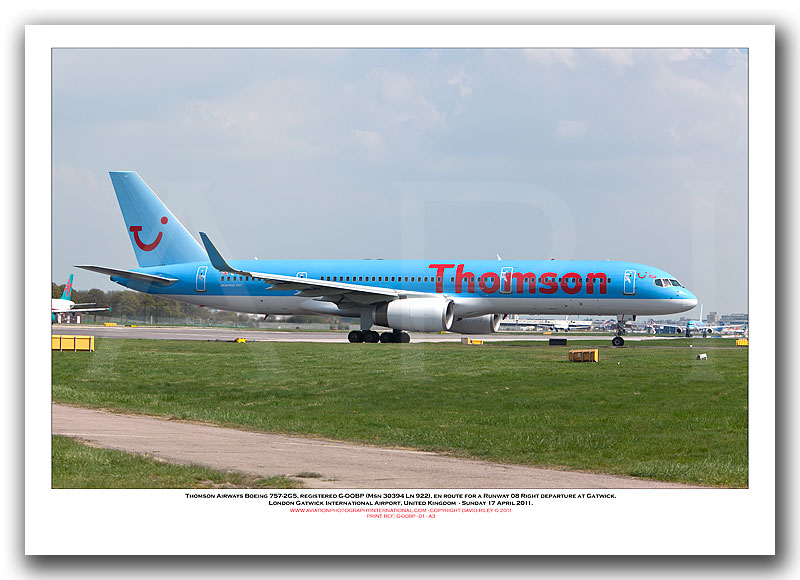 G-OOBP - Thomson Airways Boeing 757-2G5 (Msn 30394 Ln 922) - 01