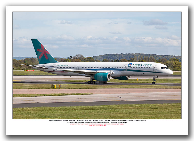 G-OOOX - Thomson Airways Boeing 767-31K ER (Msn 26158 Ln 526) - 01