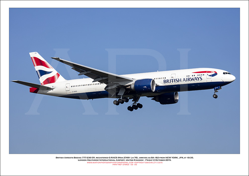G-RAES - British Airways Boeing 777-236 ER (Msn 27491 ln 76) - 03