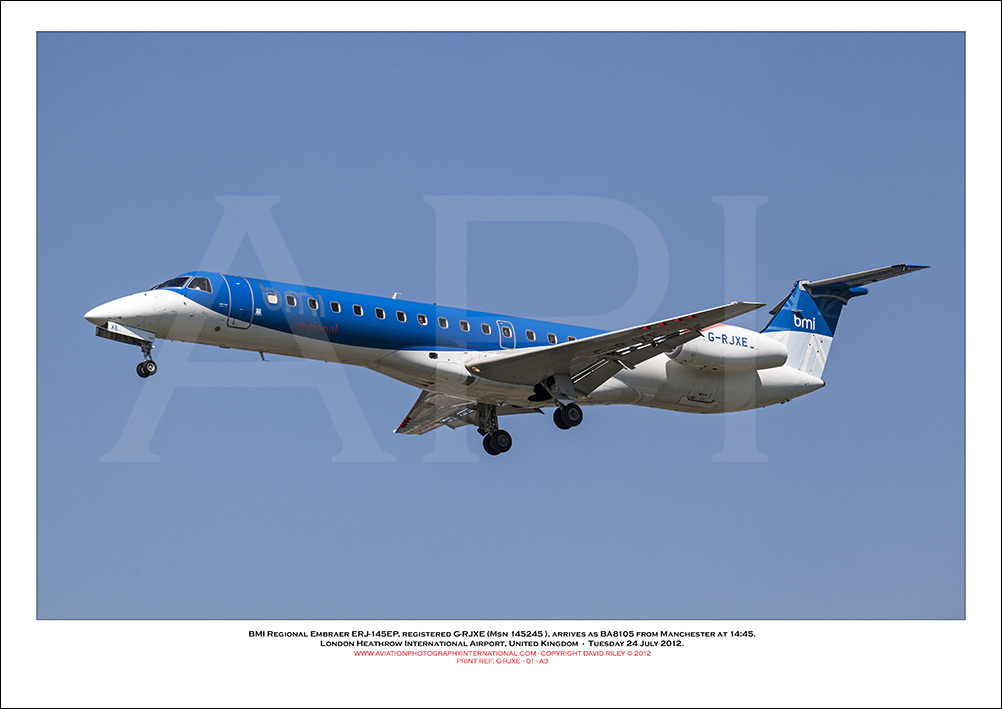 G-RJXE - BMI Regional Embraer ERJ-145E EP (Msn 145245) - 01