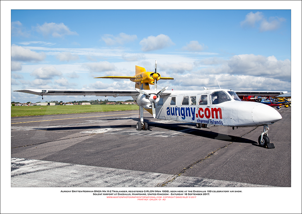 G-RLON- Aurigny Air Services Britten-Norman BN-2A MkIII-2 Trislander  (Msn 1008 ) - 01