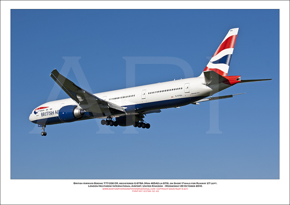  G-STBA  - British Airways Boeing 777-336 ER (Msn 40542 ln 879) - 02