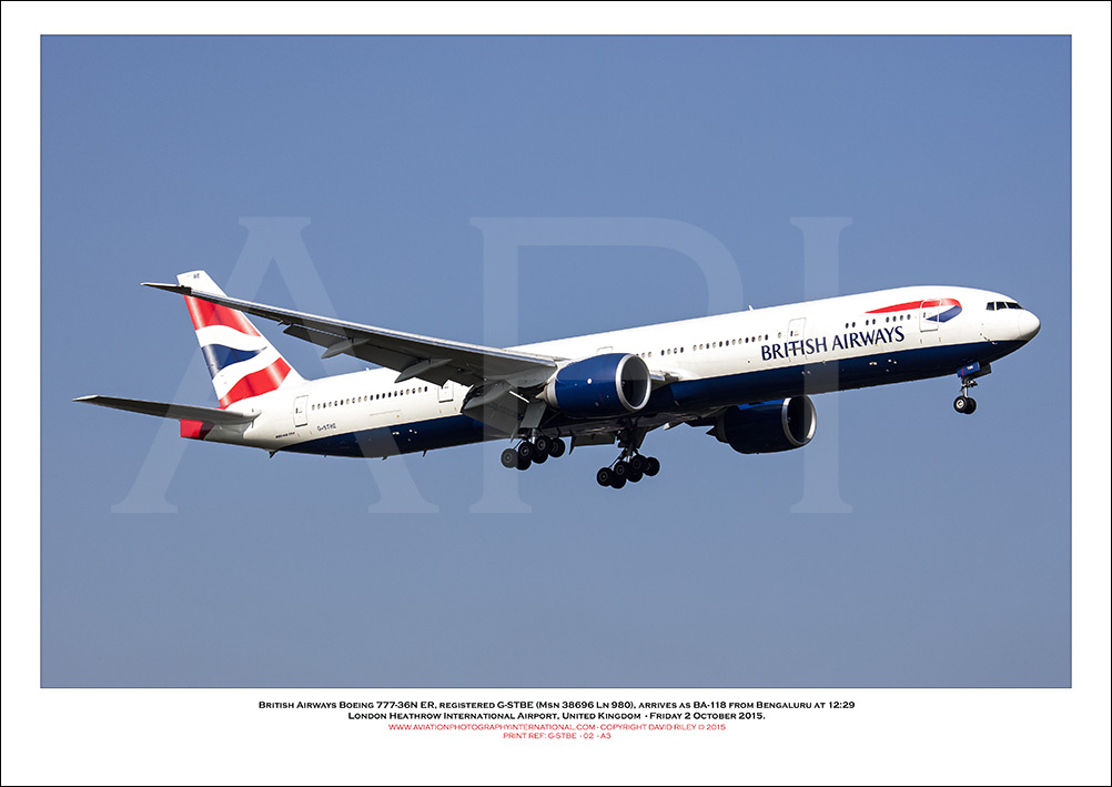  G-STBE  - British Airways Boeing 777-336 ER  (msn 38696 Ln 980) - 02