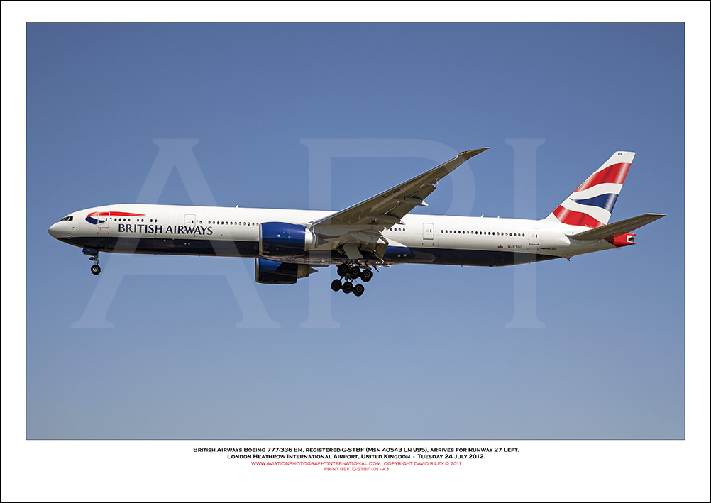  G-STBF  - British Airways Boeing 777-336 ER  (msn 38696 Ln 980) - 01