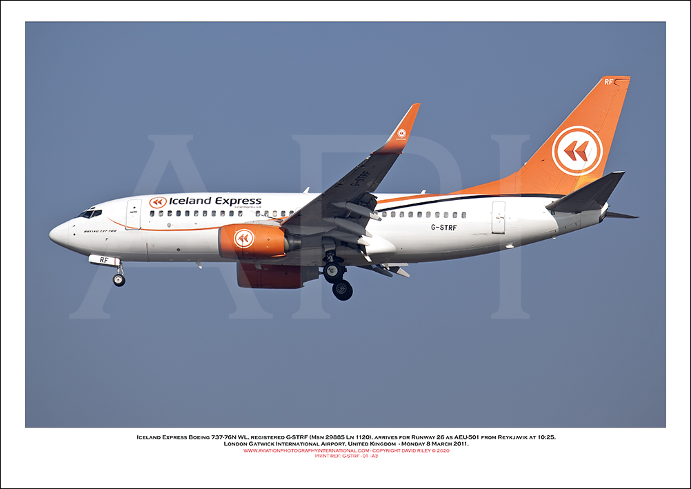 G-STRF - Iceland Express Boeing 737-76N WL (Msn 29885 Ln 1120) - 01