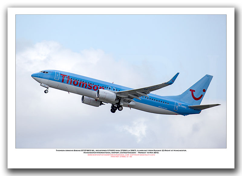 G-TAWG - Thomson Airways Boeing 737-8K5 WL (Msn 37266 Ln 3967) - 01