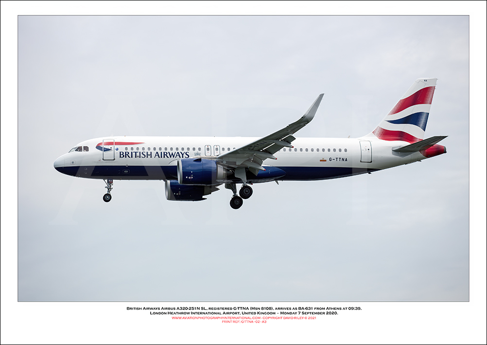 G-TTNA - British Airways Airbus A320-251N SL (Msn 8108 ) - 02