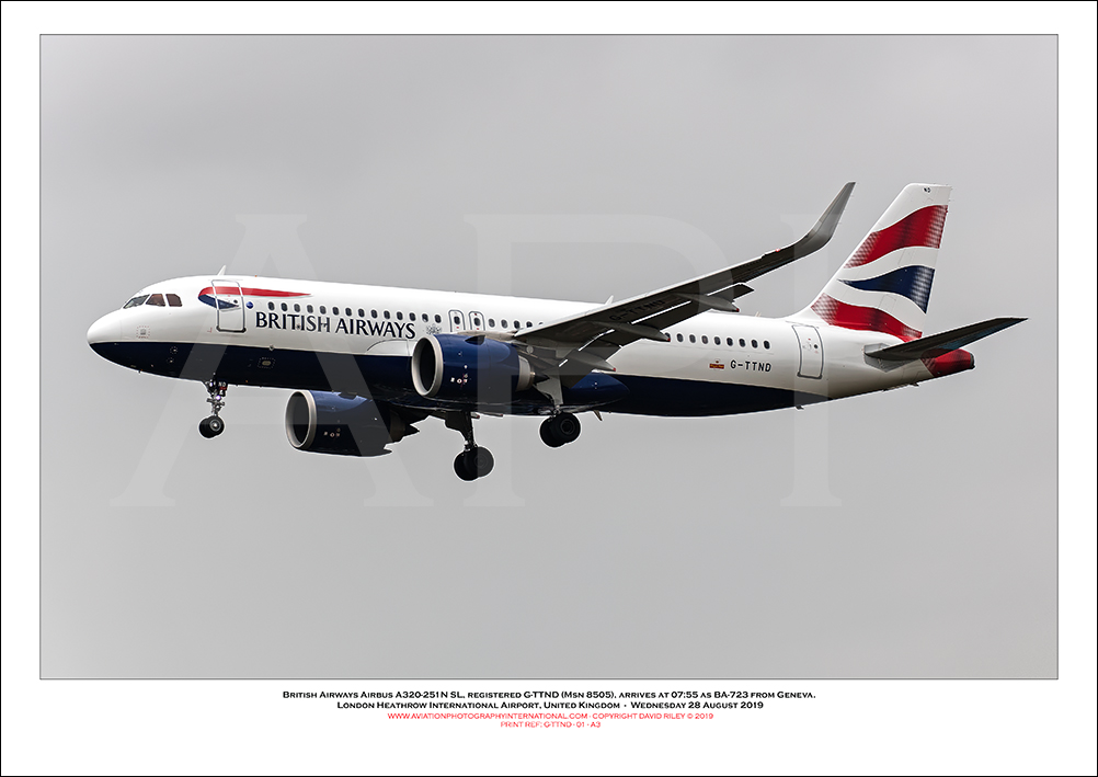 G-TTND - British Airways Airbus A320-251N SL (Msn 8505 ) - 01