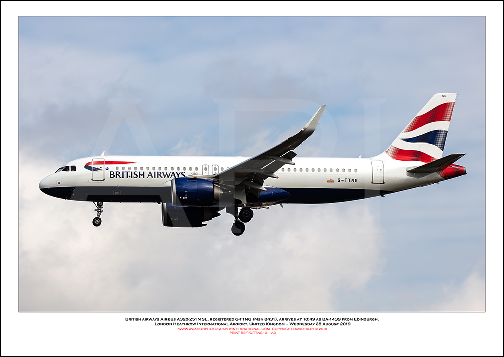 G-TTNG - British Airways Airbus A320-251N SL (Msn 8431 ) - 01