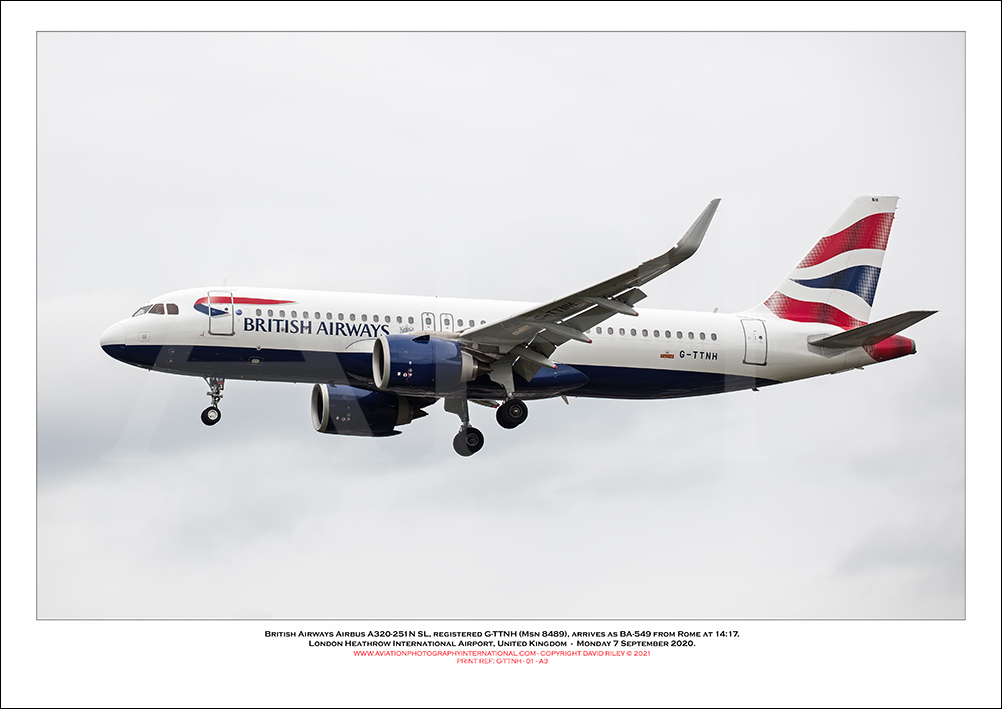 G-TTNH - British Airways Airbus A320-251N SL (Msn 8489 ) - 01