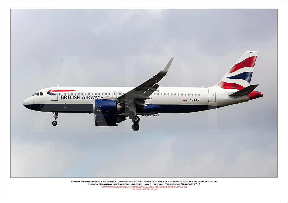 G-TTNI - British Airways Airbus A320-251N SL (Msn 8767 ) - 01