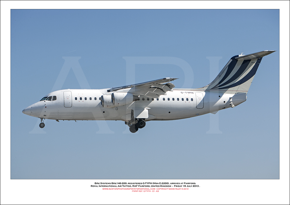 G-TYPH - BAe Systems BAe146-200, (Msn E-2200) - 01